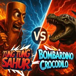 BOMBARDINO CROCODILO vs TUNG TUNG SAHUR (英语)
